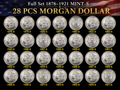 Morgan Dollar Style Complete Collection – 28 Silver-Plated Vintage-Inspired Coins